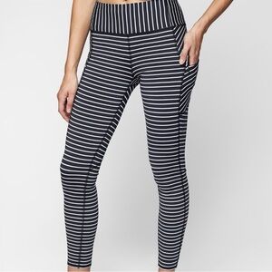 Athleta Monochrome Striped Leggings
